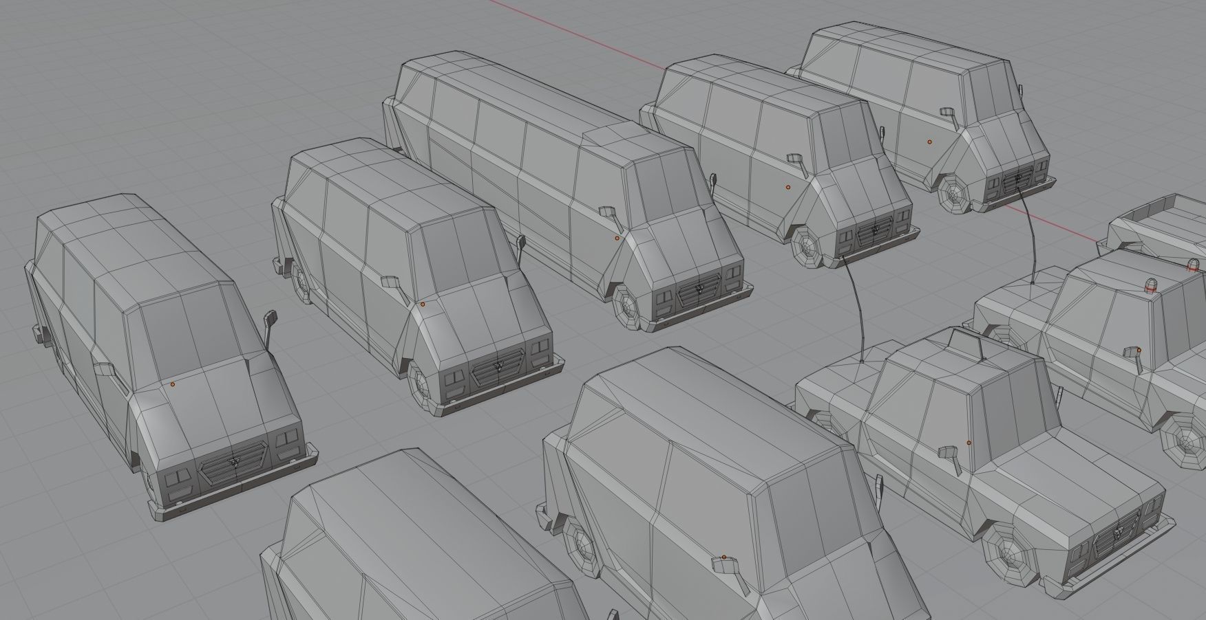 Free Affekta Concept Toon Cars Pack - lowpoly textured gameready Low-poly 3D model_27