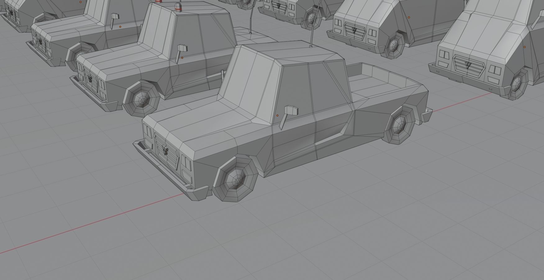 Free Affekta Concept Toon Cars Pack - lowpoly textured gameready Low-poly 3D model_26