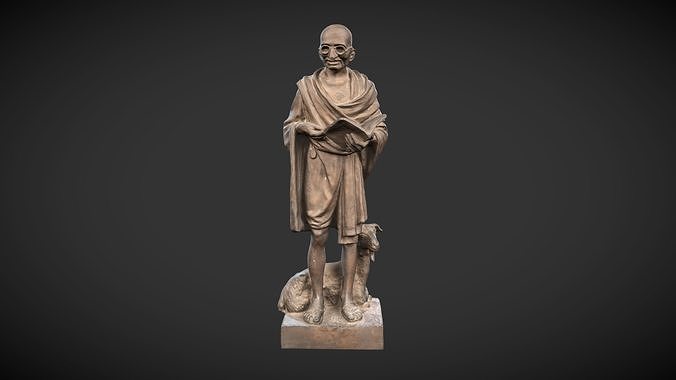 Gandhi by Vatteroni Low-poly 3D model