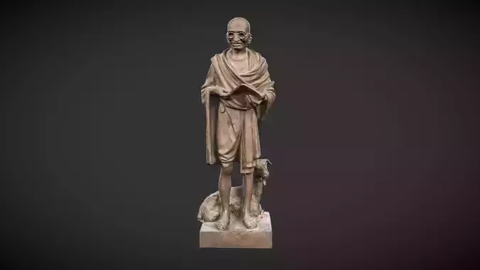 Gandhi by Vatteroni Low-poly 3D model
