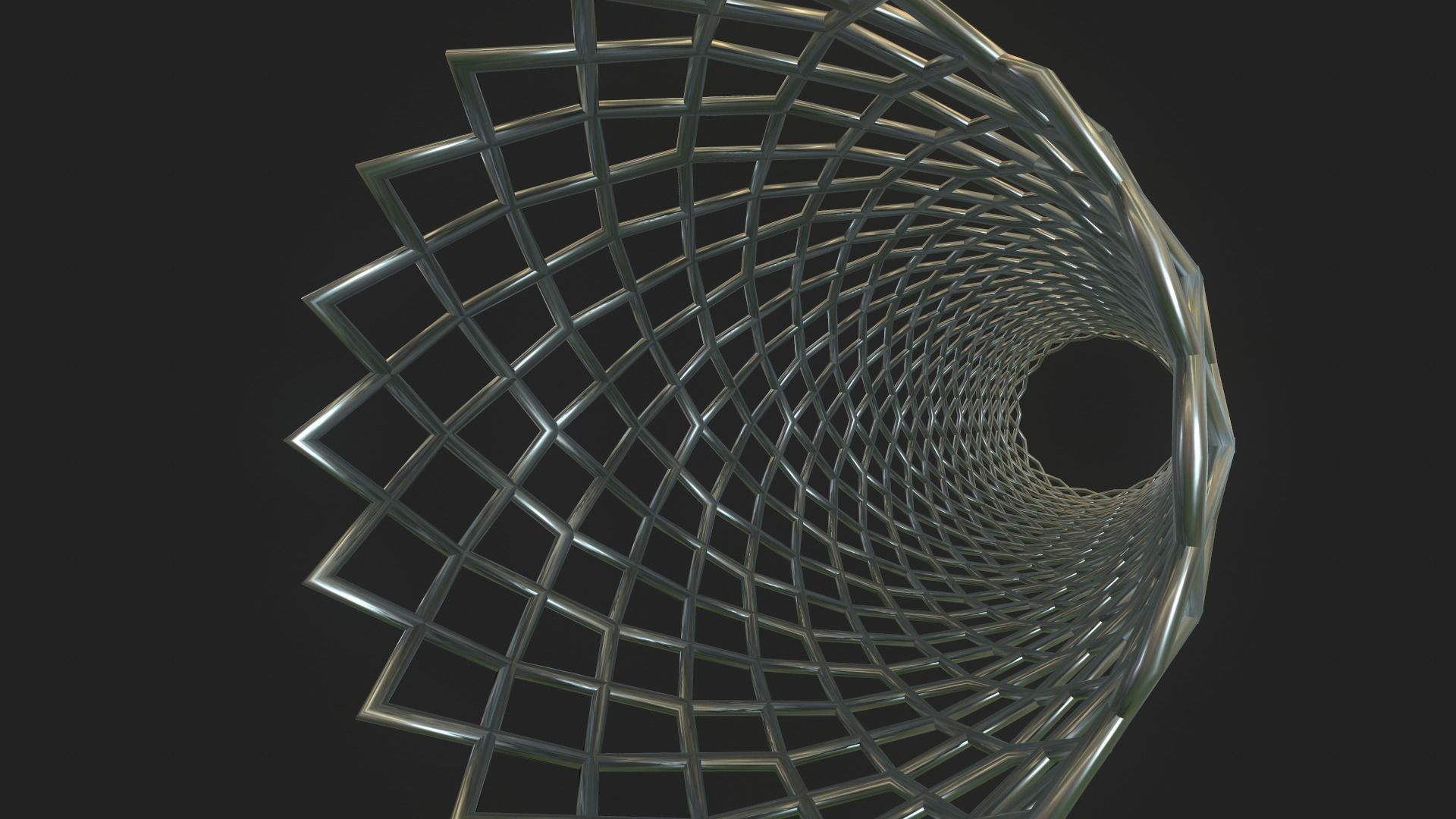 Medical Stent Low-poly 3D model_6