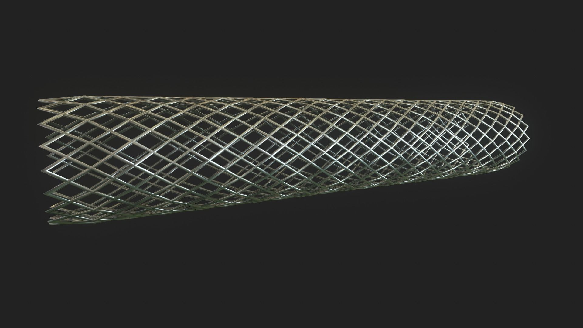 Medical Stent Low-poly 3D model_3