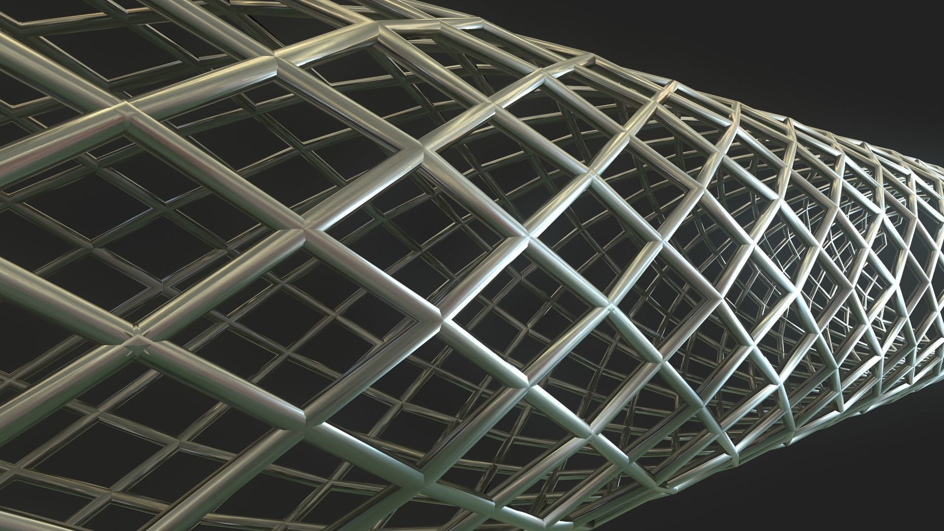 Medical Stent Low-poly 3D model_10