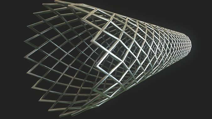 Medical Stent Low-poly 3D model