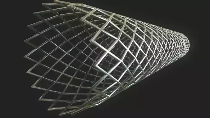 Medical Stent Low-poly 3D model