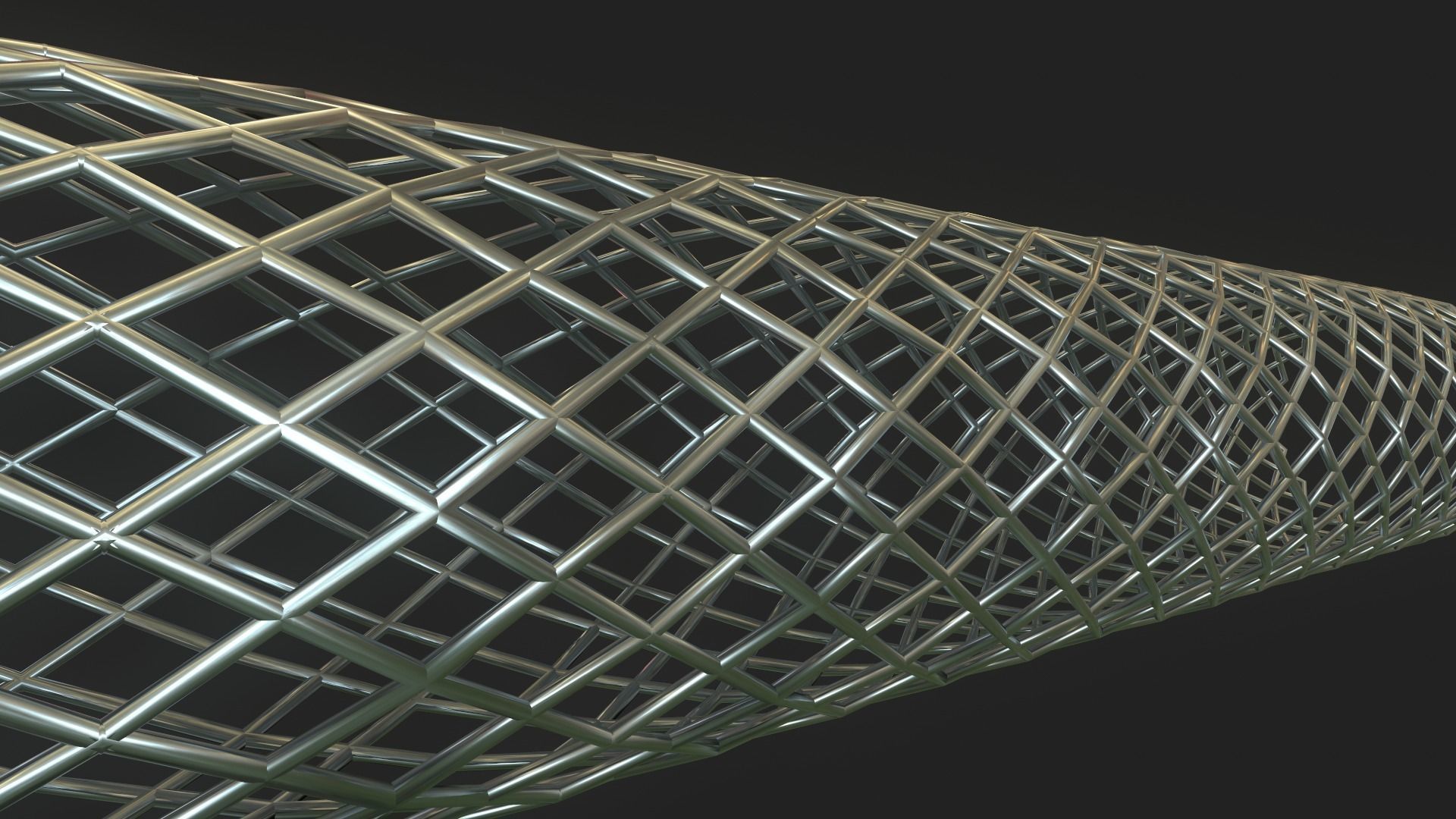 Medical Stent Low-poly 3D model_7