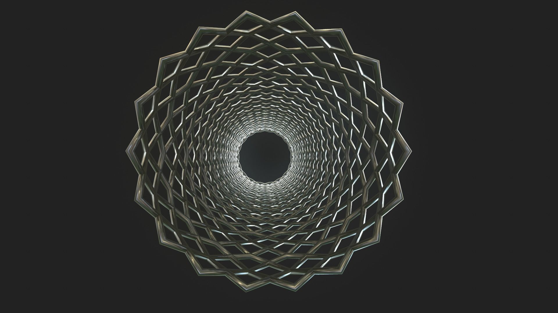 Medical Stent Low-poly 3D model_9