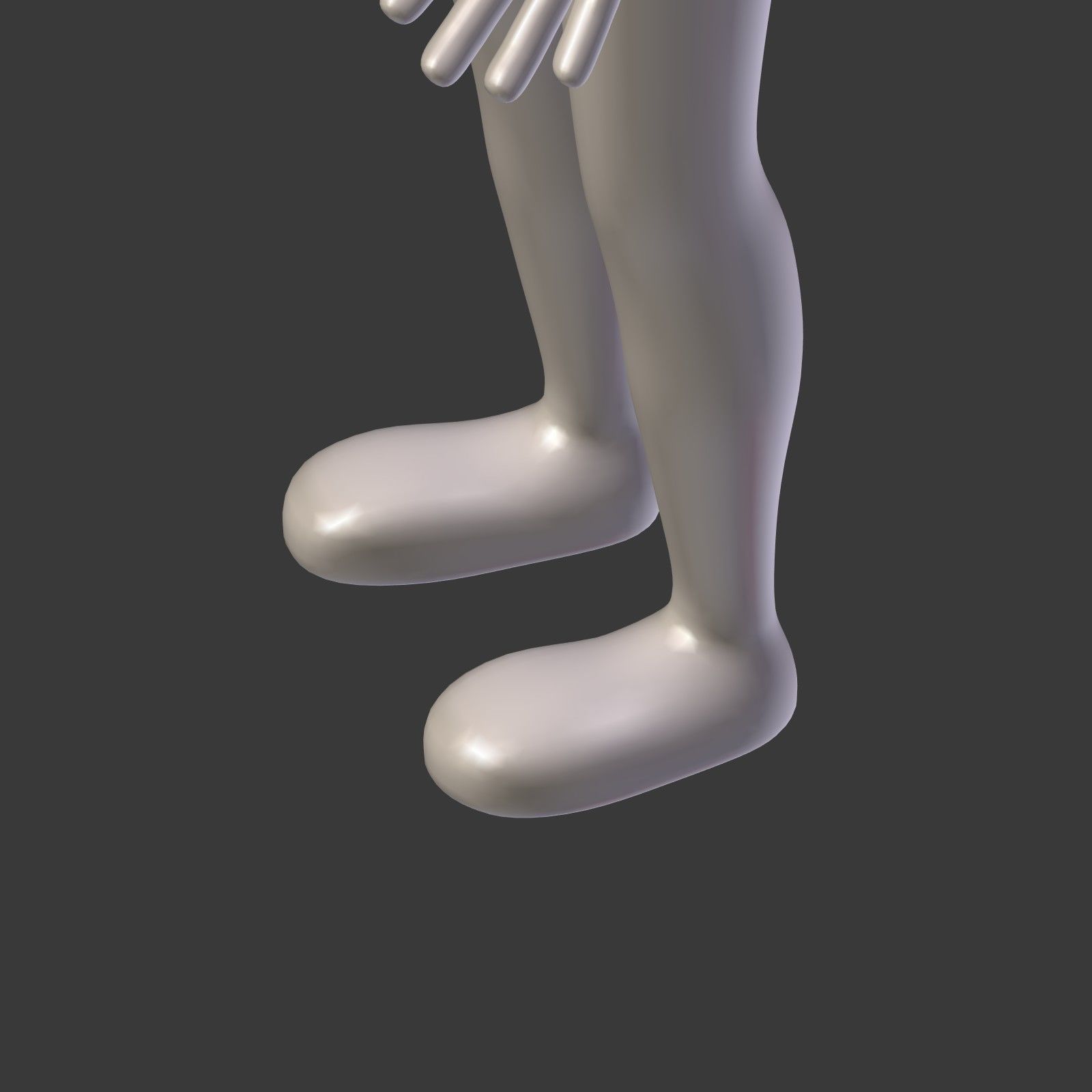 Cartoon Stickman - Textured and Rigged Low-poly 3D model_15