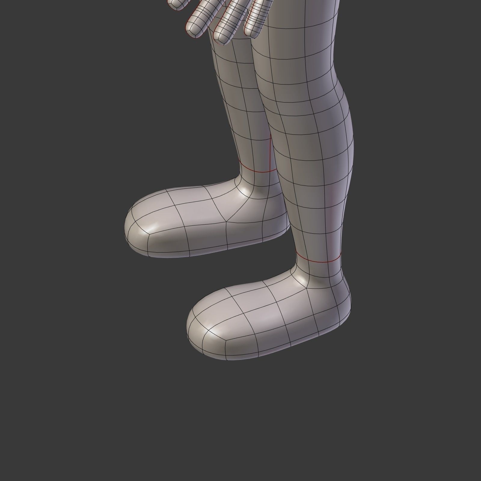 Cartoon Stickman - Textured and Rigged Low-poly 3D model_16