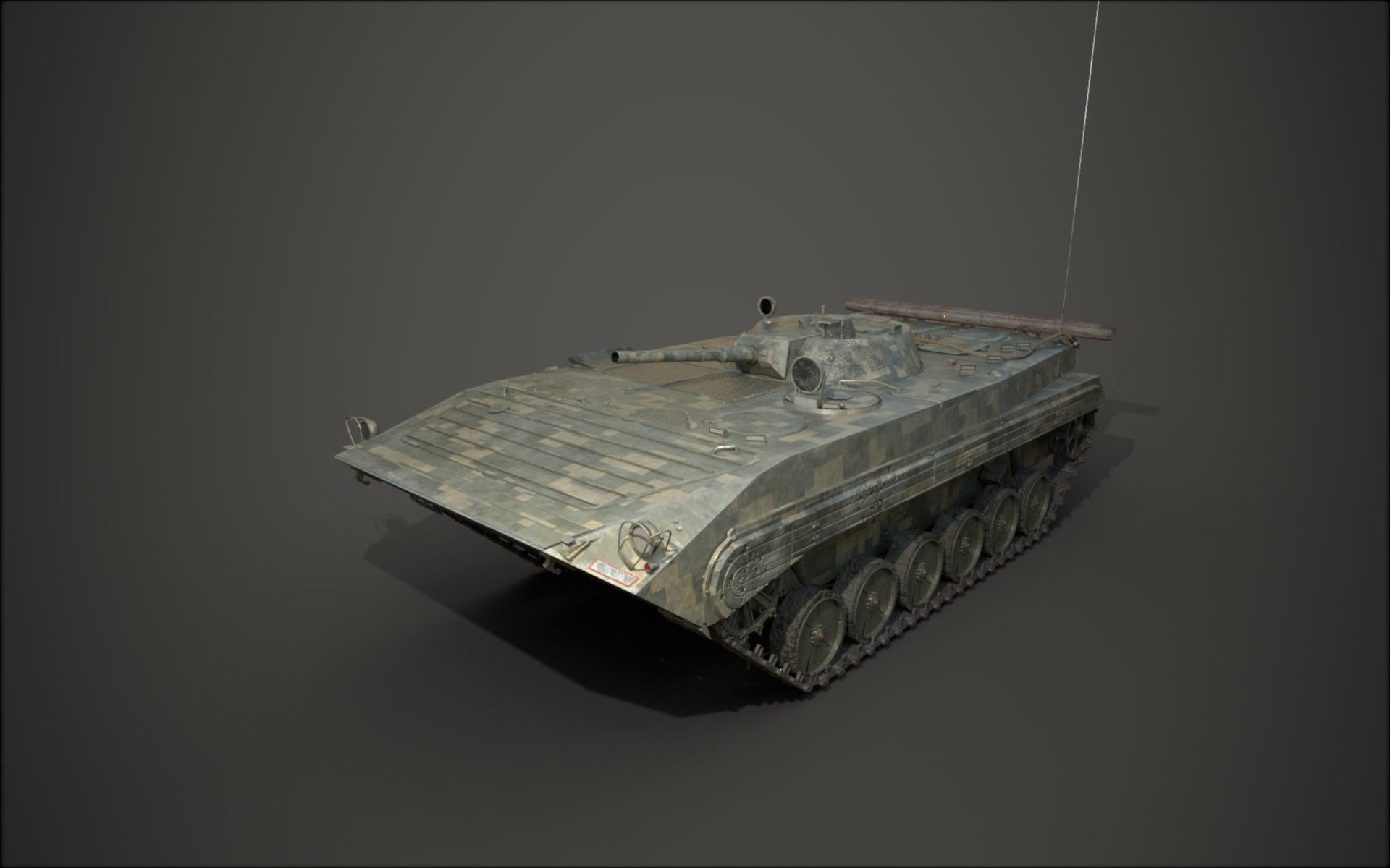 BMP 1 military tank 3D model_4