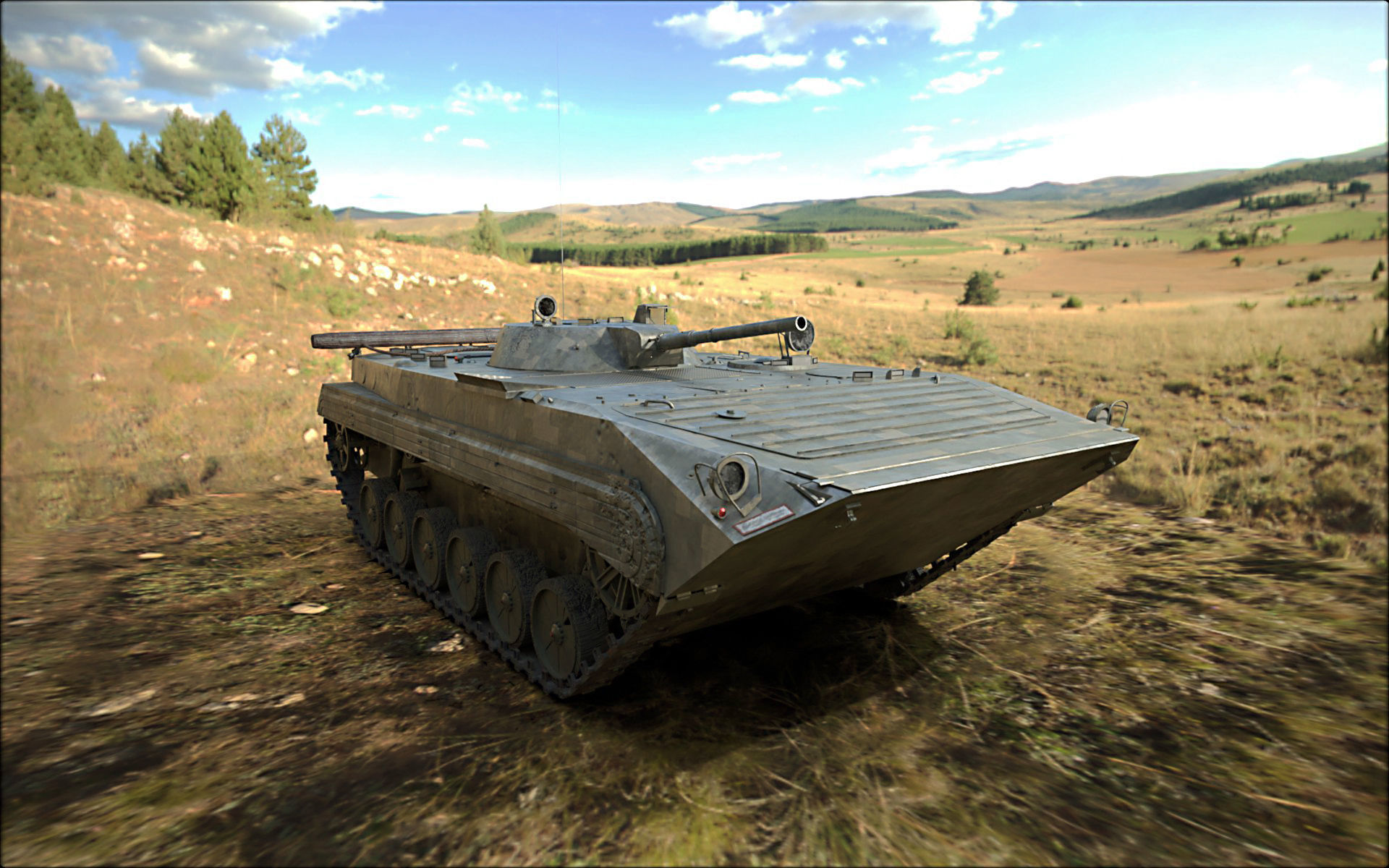 BMP 1 military tank 3D model_3