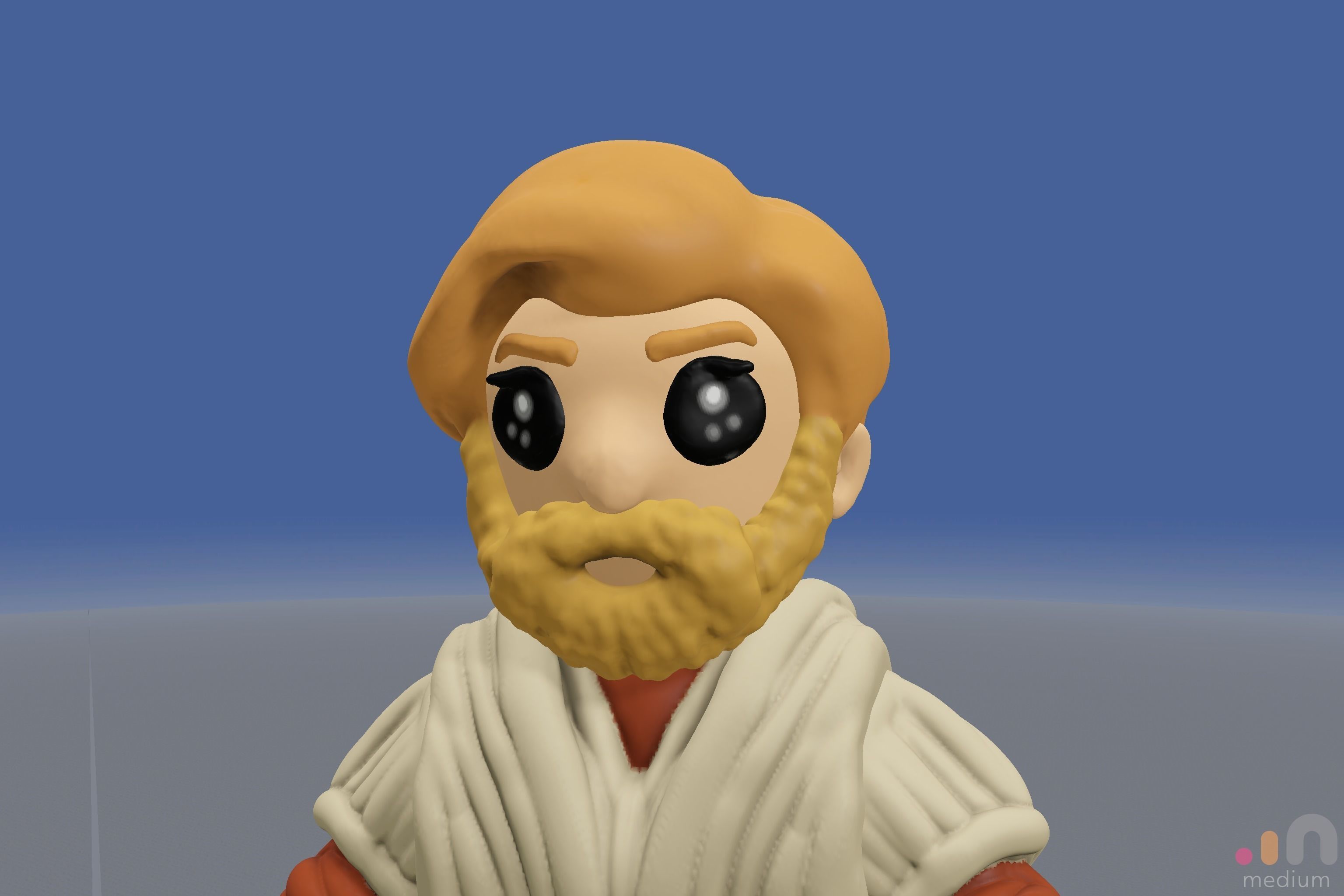 Ewan McGregor   Obi Wan Kenobi   Chibi version 3D model_9