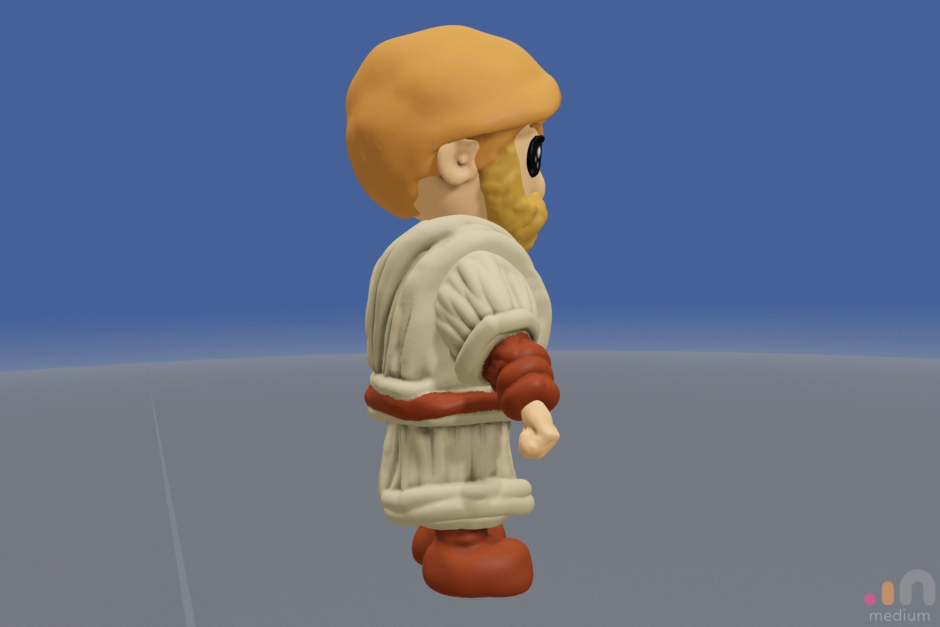 Ewan McGregor   Obi Wan Kenobi   Chibi version 3D model_7