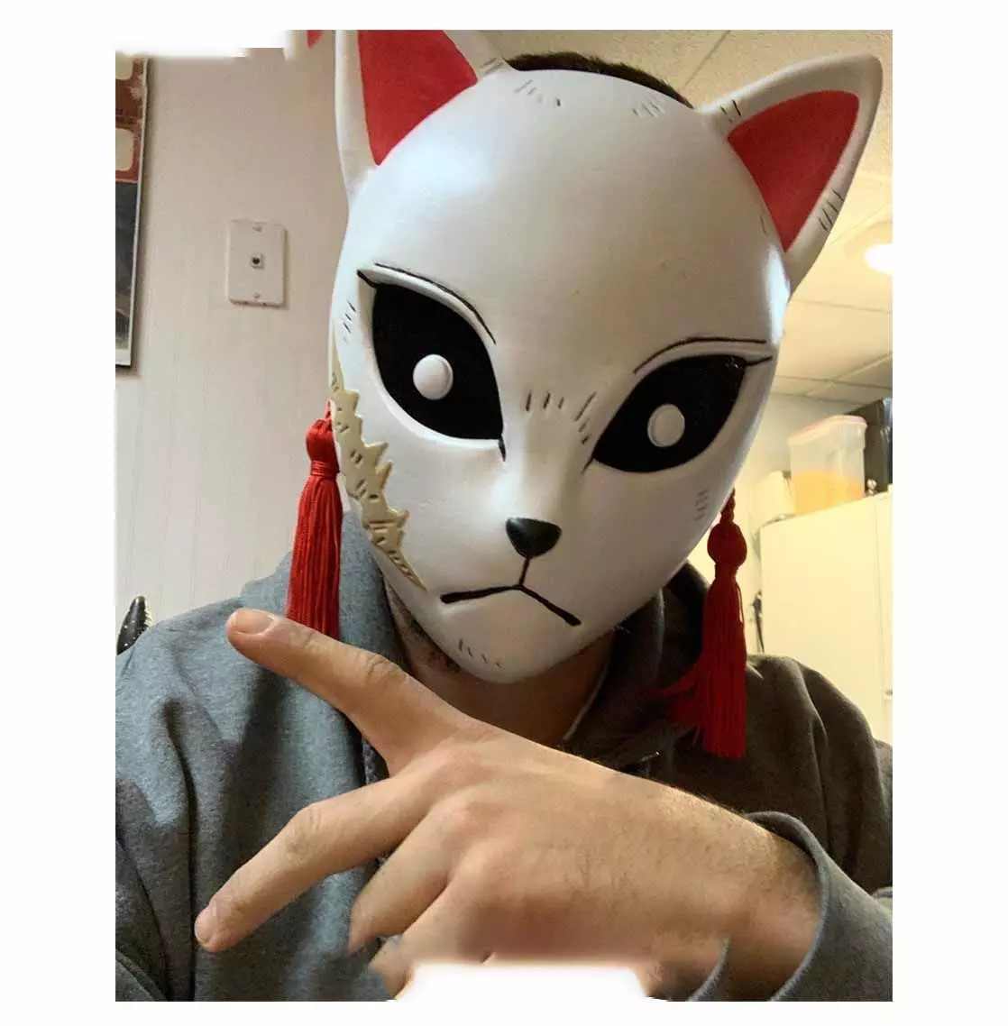 Demon Slayer Kimetsu no Yaiba Sabito Mask - Kitsune Helmet 3D print model_0