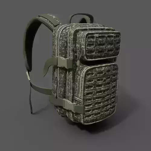Military Backpack scifi Low-poly 3D model Military Backpack scifi Low-poly 3D model