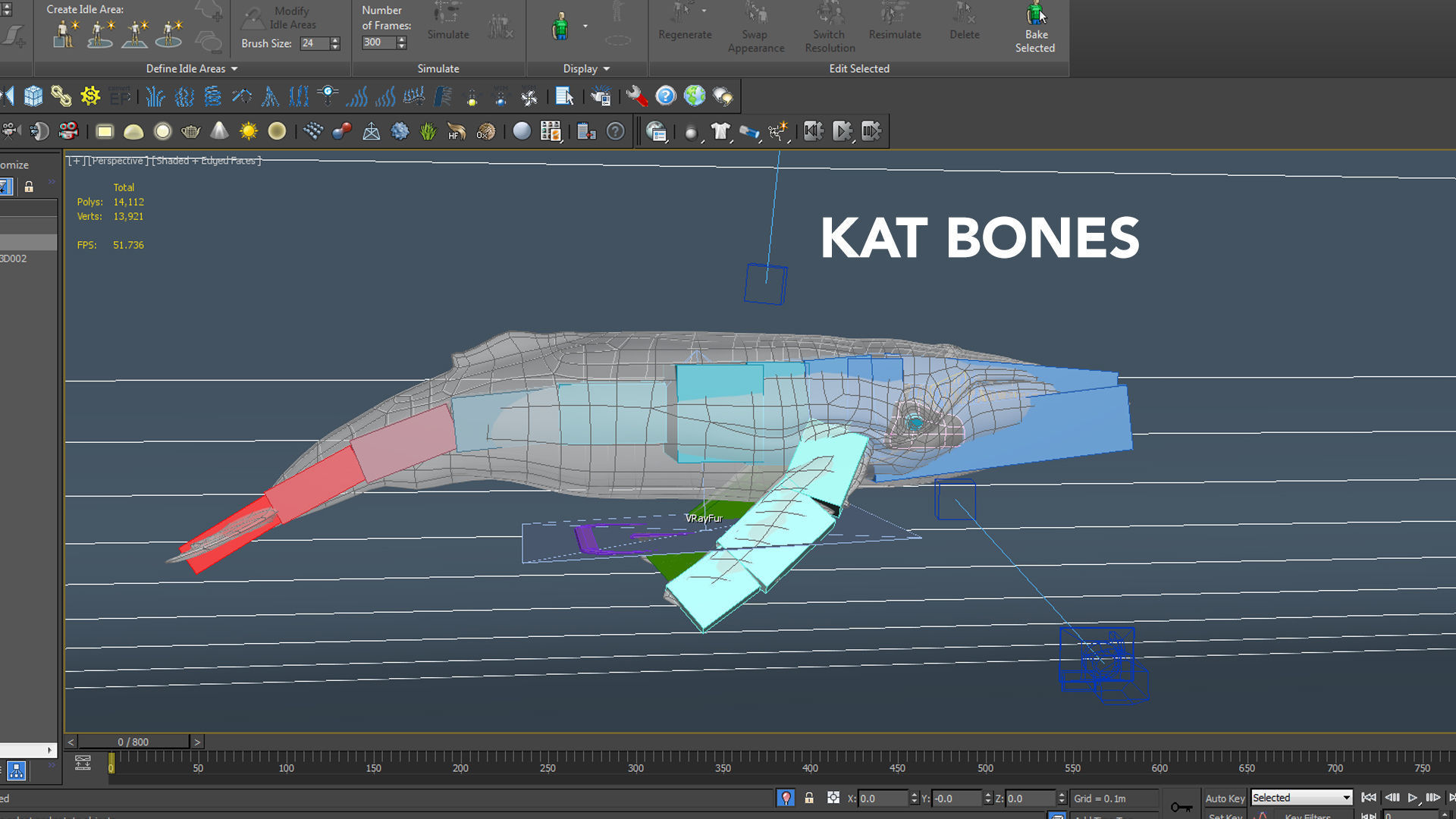 hump whale rigged  Low-poly 3D model_17