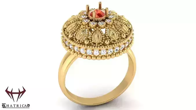 Singapuri Style ring 3D print model