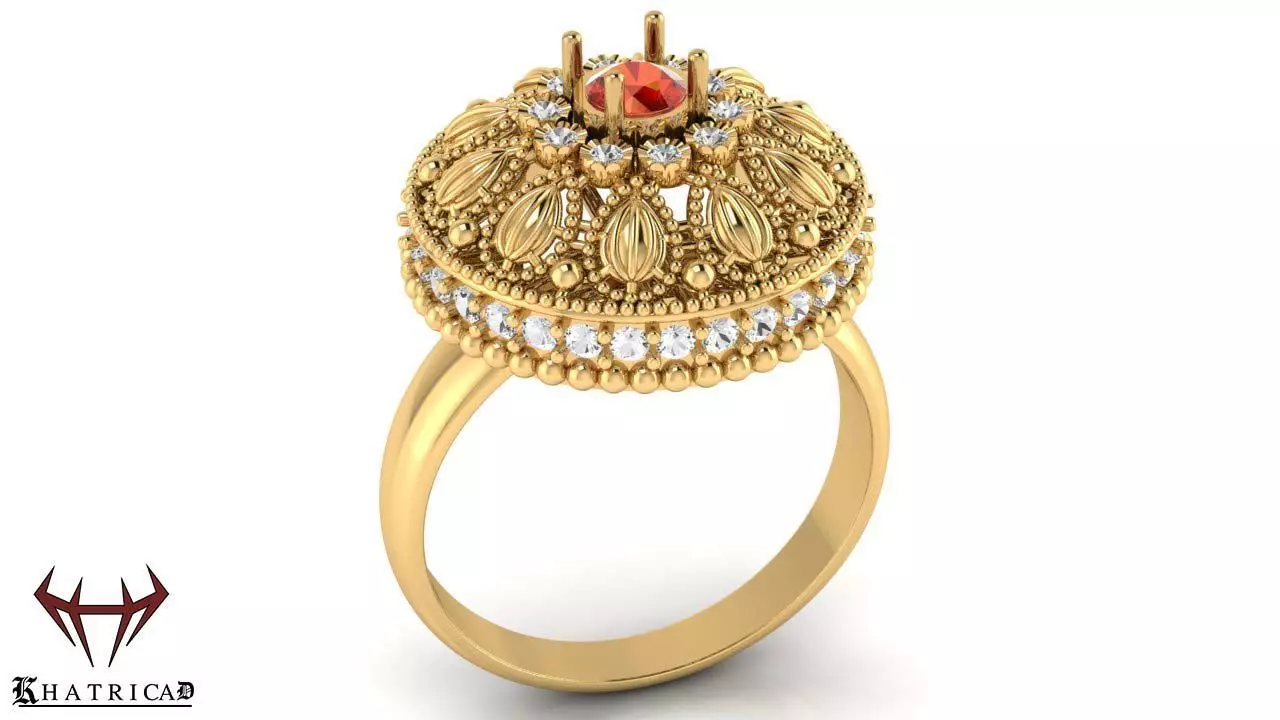 Singapuri Style ring 3D print model