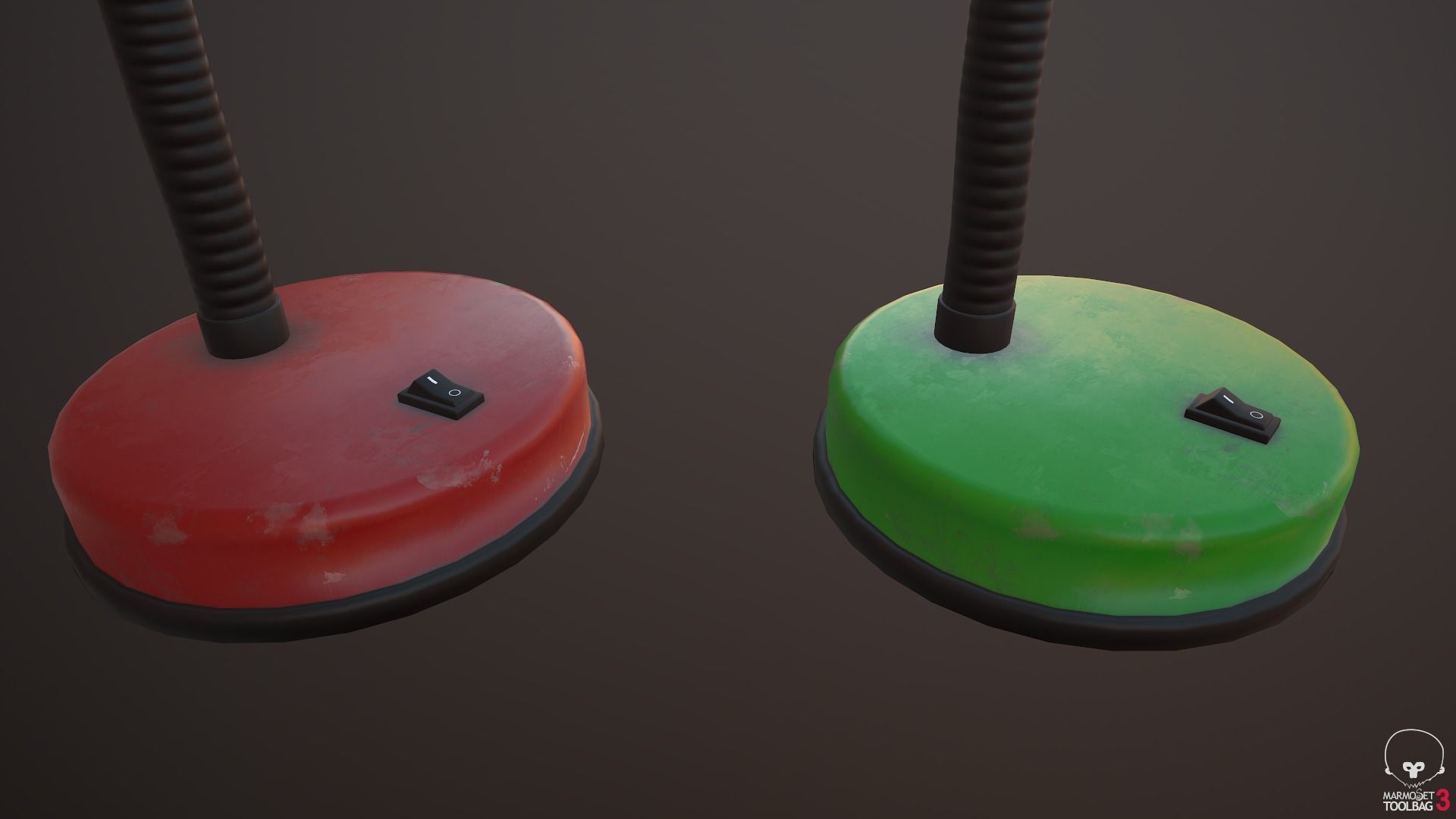 Desk Lamp Low-poly 3D model_5