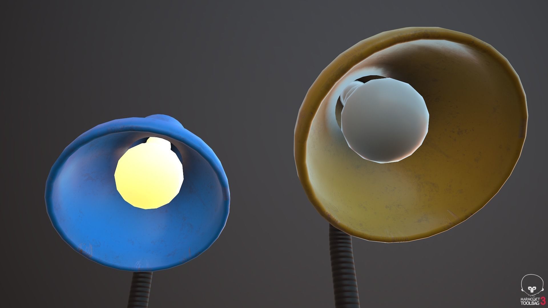 Desk Lamp Low-poly 3D model_7