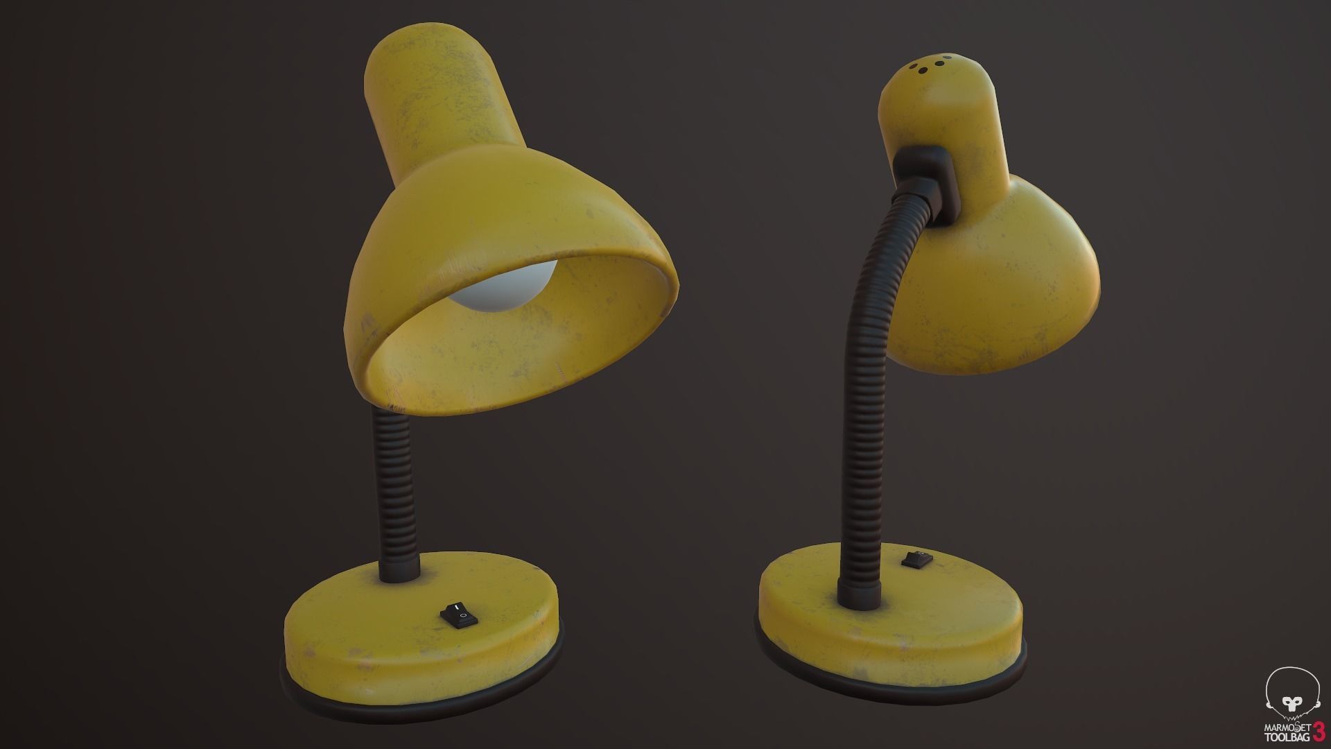 Desk Lamp Low-poly 3D model_4