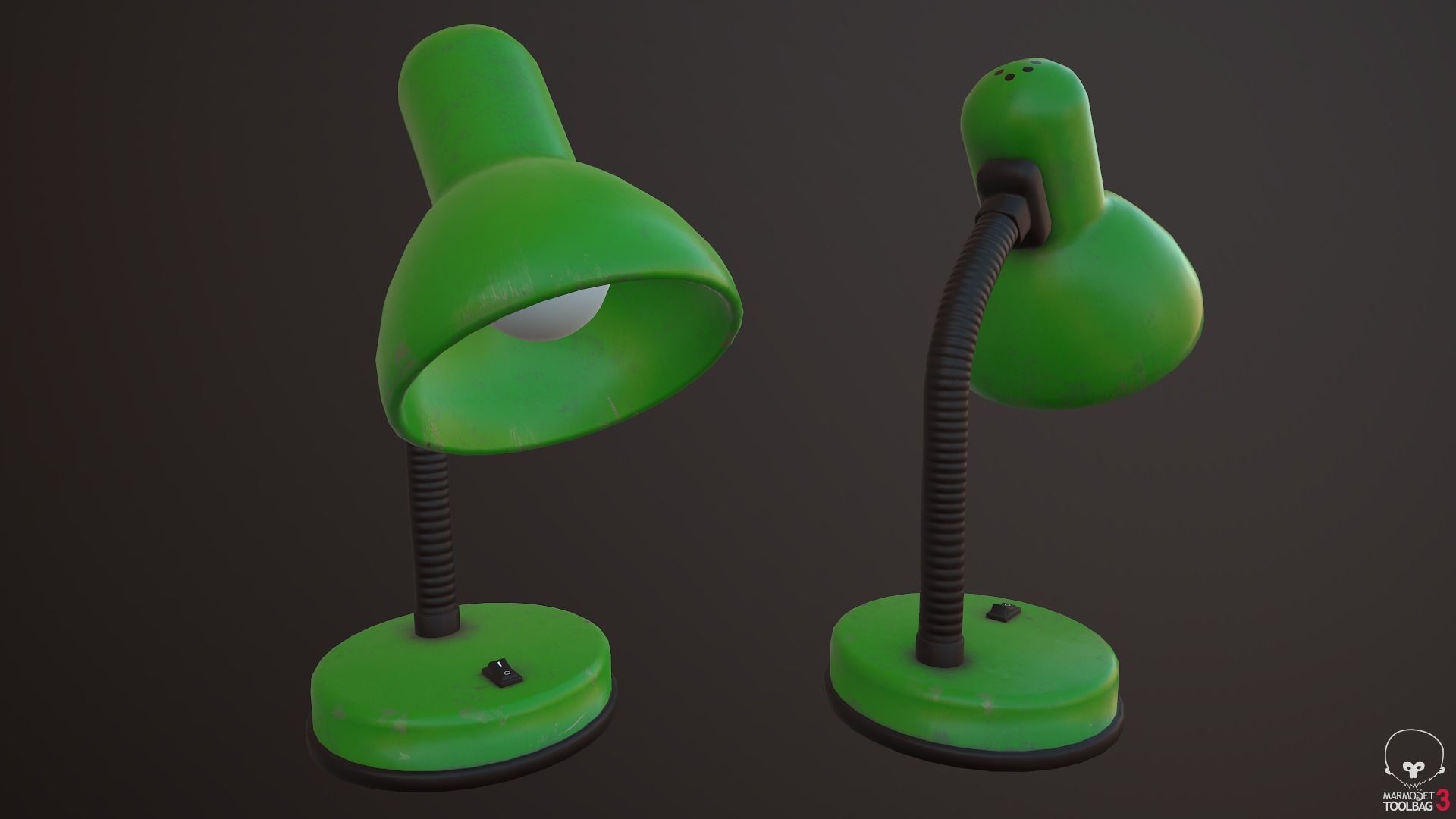 Desk Lamp Low-poly 3D model_3