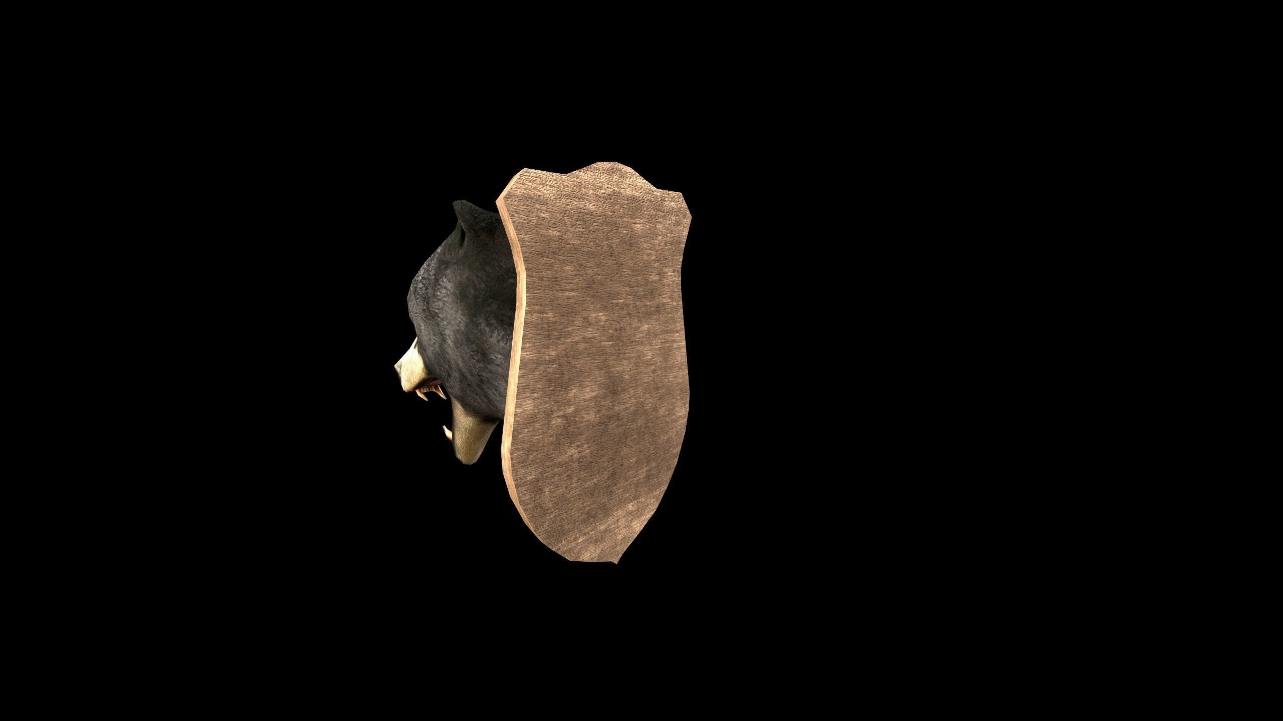 Bear Head - PBR - Textured Low-poly 3D model_6