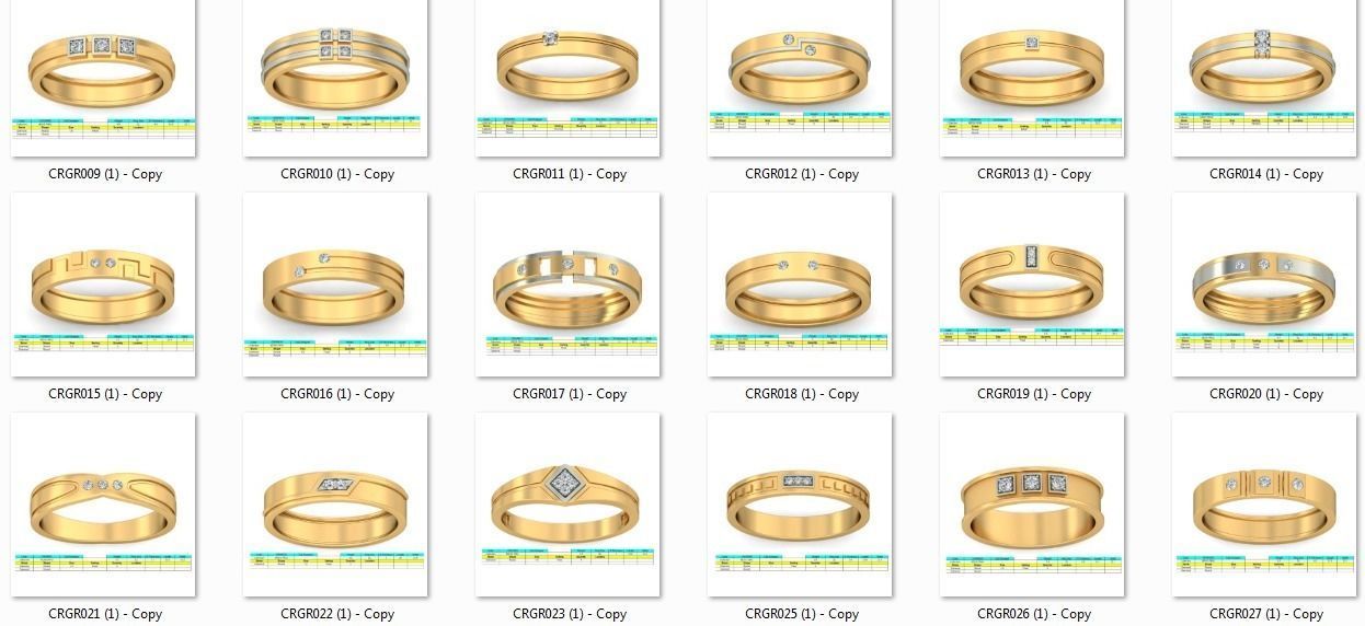 150 Women Ring 3dm render details bulk collections  3D print model_3