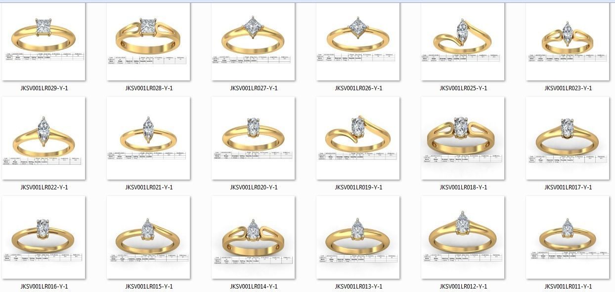 150 Women Ring 3dm render details bulk collections  3D print model_1