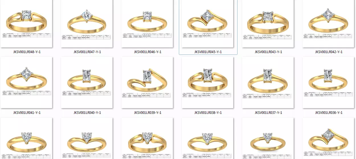 150 Women Ring 3dm render details bulk collections  3D print model_0