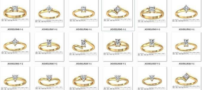 150 Women Ring 3dm render details bulk collections  3D print model
