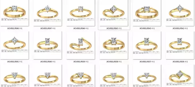 150 Women Ring 3dm render details bulk collections  3D print model