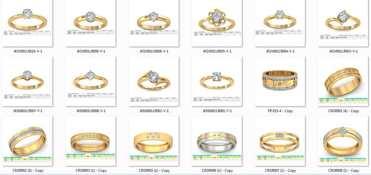 150 Women Ring 3dm render details bulk collections  3D print model_2