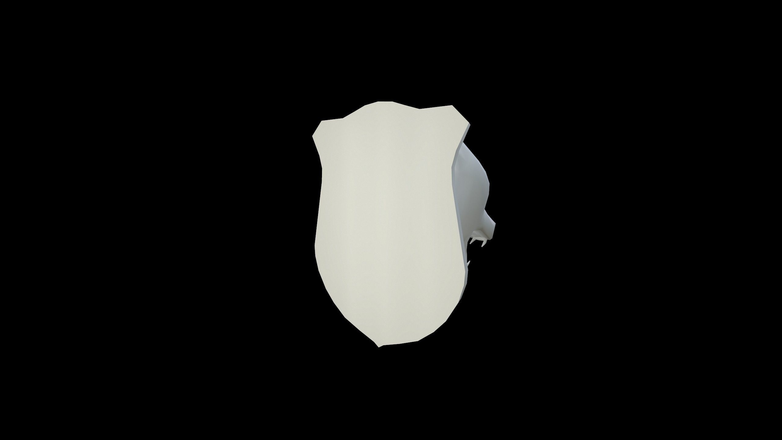 Bear Head Low-poly 3D model_5