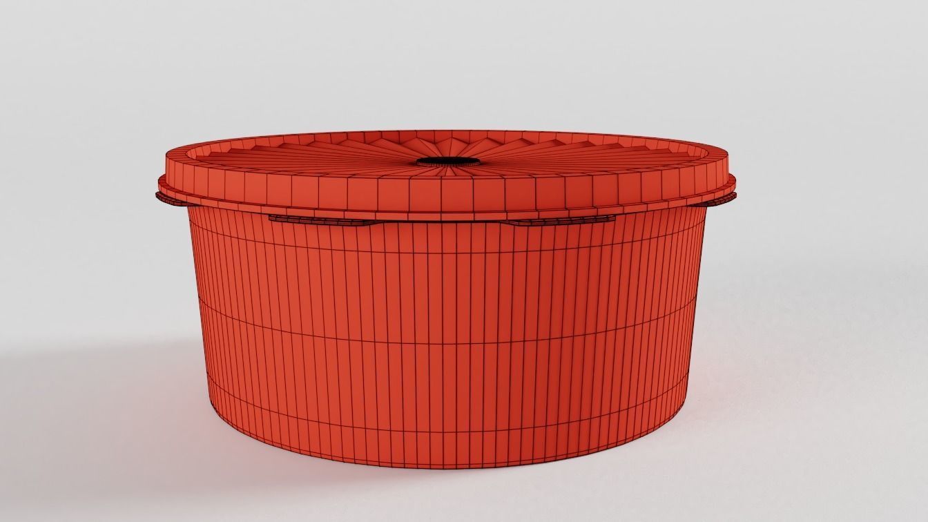 Tupperware Storage Container 3D model_4