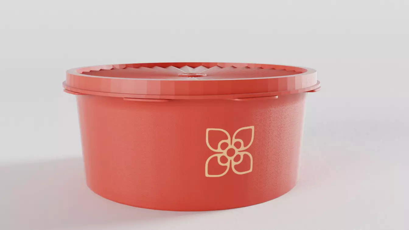 Tupperware Storage Container 3D model_0