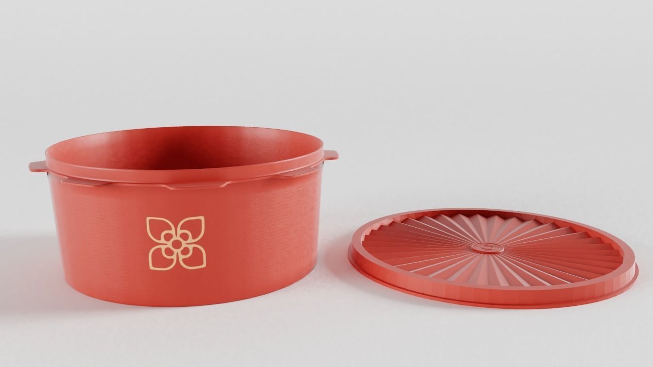 Tupperware Storage Container 3D model_1
