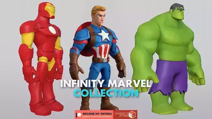 Character - Cartoon - Marvel Infinity Fan Art 3D Model Collection