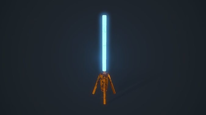 Sci fi Light Low-poly 3D model