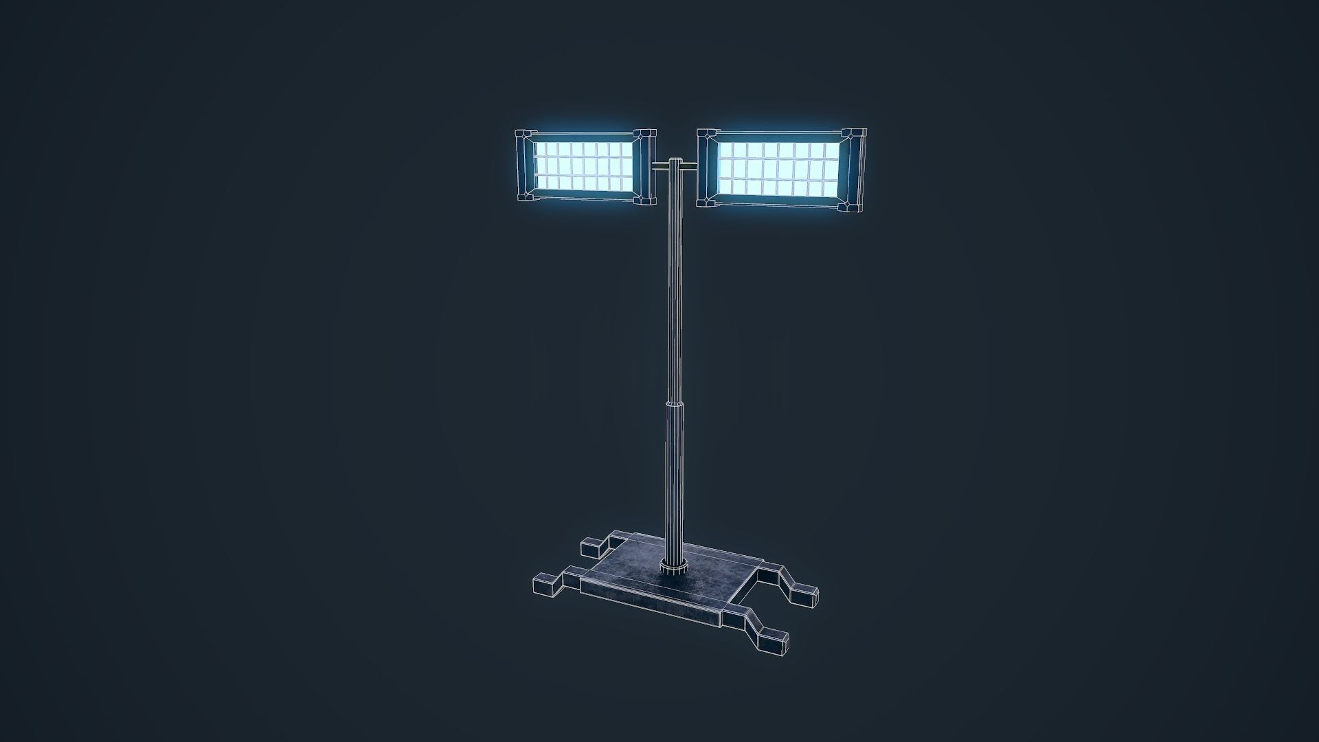 Light Stand Low-poly 3D model_11