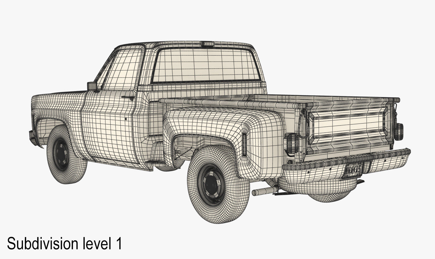 GENERIC STEPSIDE PICKUP TRUCK 10 3D model_16