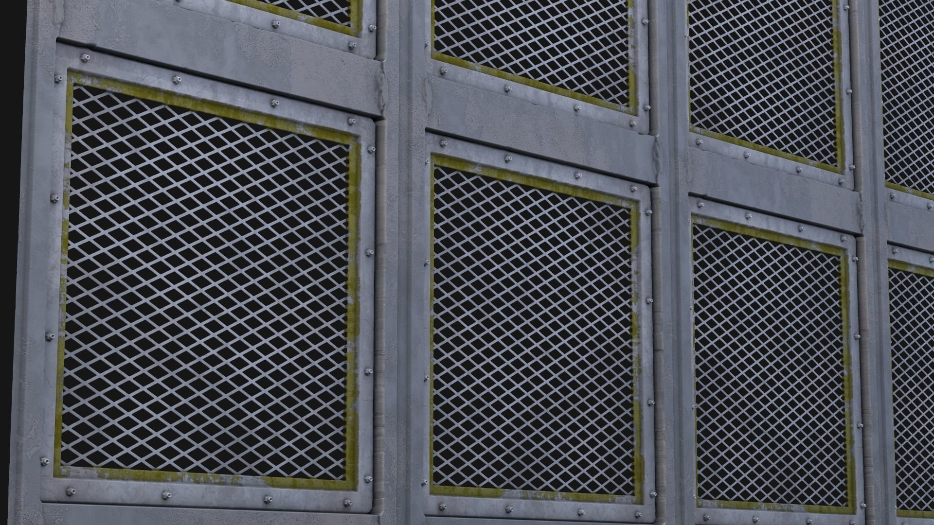 Modular Outdoor Steel Panels - PBR ready procedural material Texture_3
