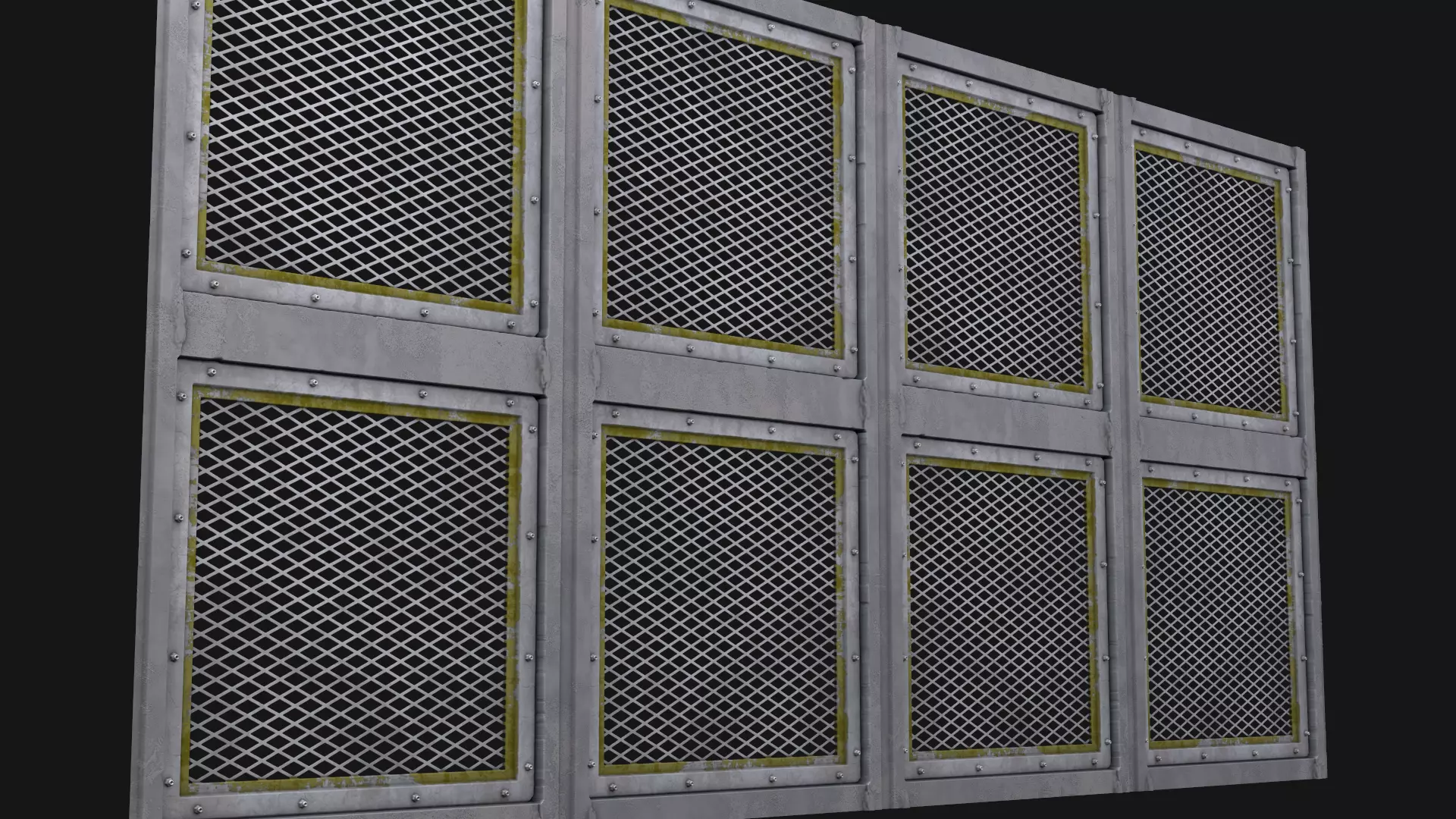 Modular Outdoor Steel Panels - PBR ready procedural material Texture_0