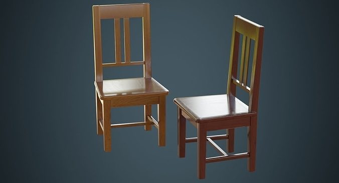 Kitchen Chair 4A Low-poly 3D model