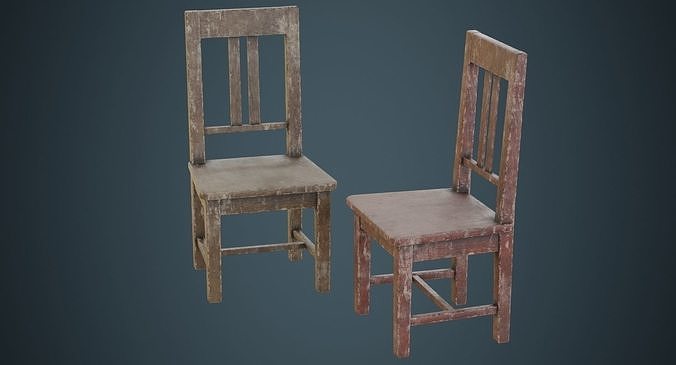 Kitchen Chair 4B Low-poly 3D model