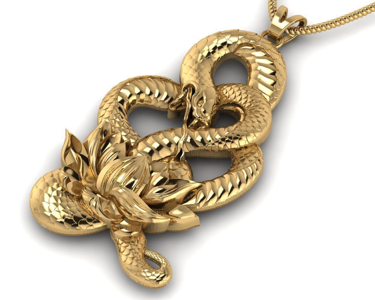 Snake Necklace 3D model_1