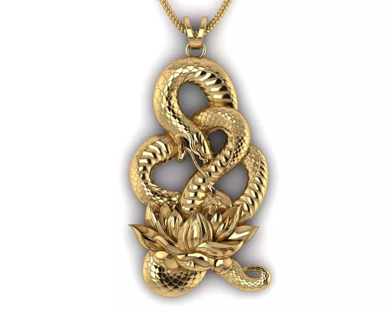 Snake Necklace 3D model_0
