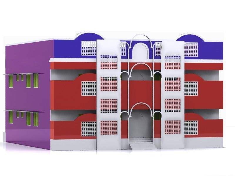 HOME 1 50X56 Elevation 3D model_2