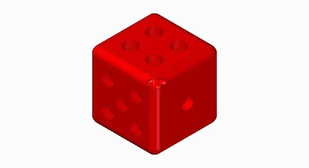 dice keychain Free 3D print model