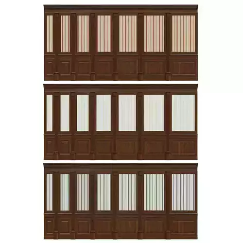 Wood panels with wallpaper 011